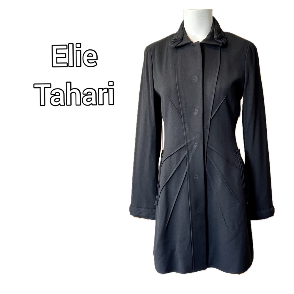 Elie Tahari Virgin Wool Coat - Picture 1 of 15